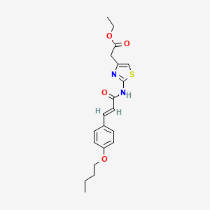 molecular formula C20H24N2O4S B3757563 ethyl (2-{[3-(4-butoxyphenyl)acryloyl]amino}-1,3-thiazol-4-yl)acetate 