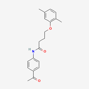 molecular formula C20H23NO3 B3757578 N-(4-acetylphenyl)-4-(2,5-dimethylphenoxy)butanamide 