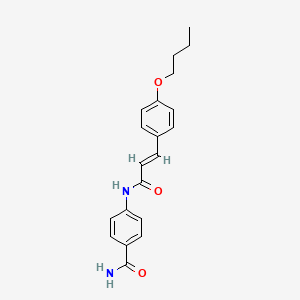 molecular formula C20H22N2O3 B3757586 4-{[3-(4-butoxyphenyl)acryloyl]amino}benzamide 