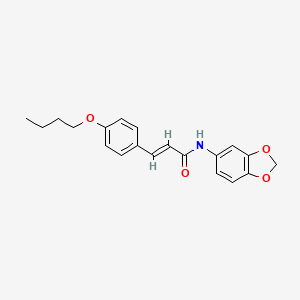 molecular formula C20H21NO4 B3757590 N-1,3-benzodioxol-5-yl-3-(4-butoxyphenyl)acrylamide 