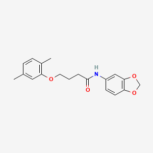 N-1,3-benzodioxol-5-yl-4-(2,5-dimethylphenoxy)butanamide