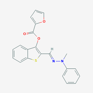 B375768 2-(2-Methylbenzohydrazonoyl)-1-benzothien-3-yl 2-furoate CAS No. 327104-67-6