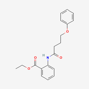 molecular formula C19H21NO4 B3757765 Ethyl 2-(4-phenoxybutanamido)benzoate 