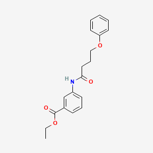 molecular formula C19H21NO4 B3757784 ethyl 3-[(4-phenoxybutanoyl)amino]benzoate 