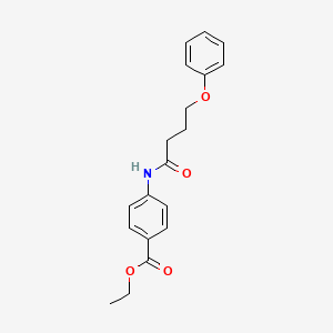 molecular formula C19H21NO4 B3757792 Ethyl 4-(4-phenoxybutanamido)benzoate 