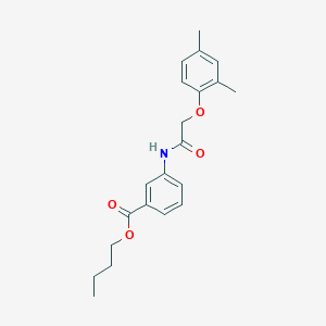 molecular formula C21H25NO4 B3757890 butyl 3-{[(2,4-dimethylphenoxy)acetyl]amino}benzoate 