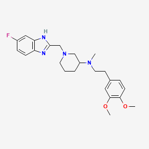 N-[2-(3,4-dimethoxyphenyl)ethyl]-1-[(6-fluoro-1H-benzimidazol-2-yl)methyl]-N-methyl-3-piperidinamine