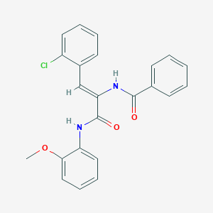 molecular formula C23H19ClN2O3 B375794 N-{2-(2-chlorophenyl)-1-[(2-methoxyanilino)carbonyl]vinyl}benzamide 