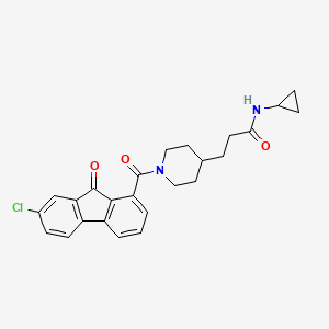 3-{1-[(7-chloro-9-oxo-9H-fluoren-1-yl)carbonyl]-4-piperidinyl}-N-cyclopropylpropanamide