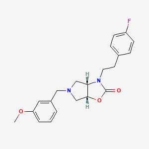 (3aS,6aR)-3-[2-(4-fluorophenyl)ethyl]-5-[(3-methoxyphenyl)methyl]-3a,4,6,6a-tetrahydropyrrolo[3,4-d][1,3]oxazol-2-one