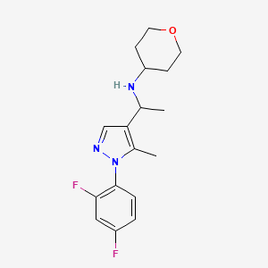 N-{1-[1-(2,4-difluorophenyl)-5-methyl-1H-pyrazol-4-yl]ethyl}tetrahydro-2H-pyran-4-amine