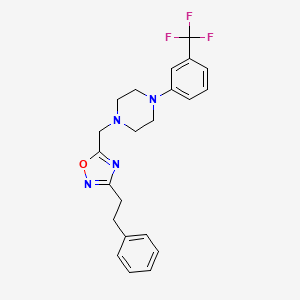 1-{[3-(2-phenylethyl)-1,2,4-oxadiazol-5-yl]methyl}-4-[3-(trifluoromethyl)phenyl]piperazine