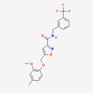 5-[(2-methoxy-4-methylphenoxy)methyl]-N-[3-(trifluoromethyl)benzyl]-3-isoxazolecarboxamide