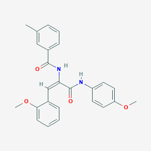 N-[1-[(4-methoxyanilino)carbonyl]-2-(2-methoxyphenyl)vinyl]-3-methylbenzamide