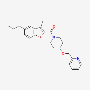 (3-Methyl-5-propyl-1-benzofuran-2-yl)-[4-(pyridin-2-ylmethoxy)piperidin-1-yl]methanone