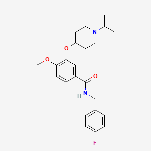 N-(4-fluorobenzyl)-3-[(1-isopropyl-4-piperidinyl)oxy]-4-methoxybenzamide