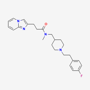 molecular formula C25H31FN4O B3758028 N-({1-[2-(4-fluorophenyl)ethyl]-4-piperidinyl}methyl)-3-imidazo[1,2-a]pyridin-2-yl-N-methylpropanamide 