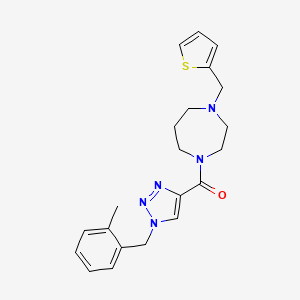 1-{[1-(2-methylbenzyl)-1H-1,2,3-triazol-4-yl]carbonyl}-4-(2-thienylmethyl)-1,4-diazepane