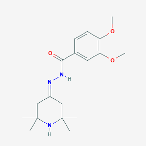 3,4-dimethoxy-N'-(2,2,6,6-tetramethyl-4-piperidinylidene)benzohydrazide