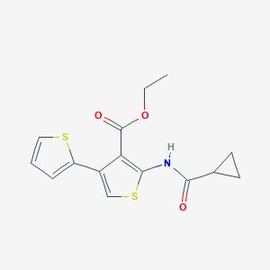 Ethyl 2-(cyclopropylcarbonylamino)-4-(2-thienyl)thiophene-3-carboxylate