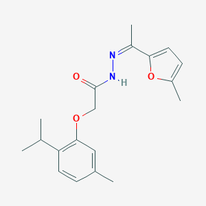 molecular formula C19H24N2O3 B375814 2-(2-isopropyl-5-methylphenoxy)-N'-[1-(5-methyl-2-furyl)ethylidene]acetohydrazide CAS No. 343590-28-3