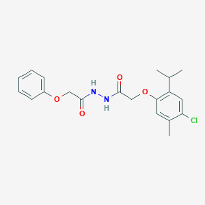 molecular formula C20H23ClN2O4 B375817 2-(4-chloro-2-isopropyl-5-methylphenoxy)-N'-(phenoxyacetyl)acetohydrazide 