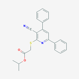 molecular formula C23H20N2O2S B375818 Isopropyl [(3-cyano-4,6-diphenyl-2-pyridinyl)sulfanyl]acetate 
