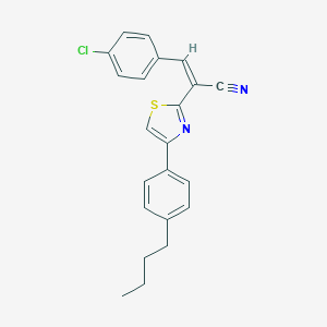 2-[4-(4-Butylphenyl)-1,3-thiazol-2-yl]-3-(4-chlorophenyl)acrylonitrile
