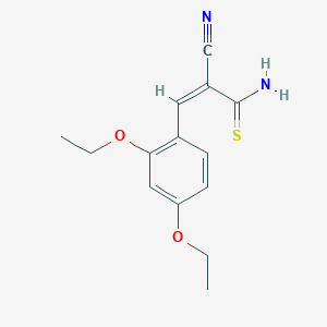 2-Cyano-3-(2,4-diethoxyphenyl)-2-propenethioamide