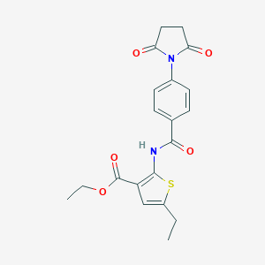 Ethyl 2-[[4-(2,5-dioxopyrrolidin-1-yl)benzoyl]amino]-5-ethylthiophene-3-carboxylate