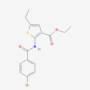 molecular formula C16H16BrNO3S B375835 Ethyl 2-[(4-bromobenzoyl)amino]-5-ethylthiophene-3-carboxylate CAS No. 312939-87-0