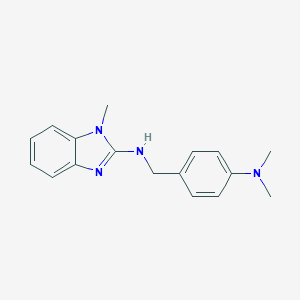 molecular formula C17H20N4 B375850 N-[4-(dimethylamino)benzyl]-1-methyl-1H-benzimidazol-2-amine 