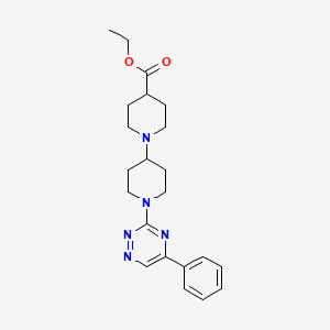 molecular formula C22H29N5O2 B3758512 ethyl 1'-(5-phenyl-1,2,4-triazin-3-yl)-1,4'-bipiperidine-4-carboxylate 