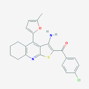 [3-Amino-4-(5-methyl-2-furyl)-5,6,7,8-tetrahydrothieno[2,3-b]quinolin-2-yl](4-chlorophenyl)methanone
