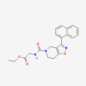 molecular formula C21H21N3O4 B3758615 ethyl 2-[(3-naphthalen-1-yl-6,7-dihydro-4H-[1,2]oxazolo[4,5-c]pyridine-5-carbonyl)amino]acetate 