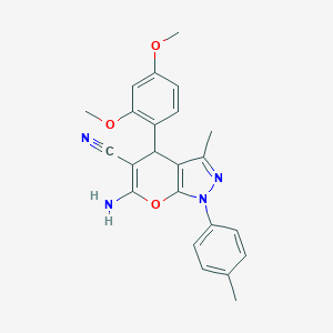 6-amino-4-(2,4-dimethoxyphenyl)-3-methyl-1-(4-methylphenyl)-4H-pyrano[2,3-c]pyrazole-5-carbonitrile