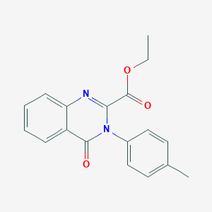 molecular formula C18H16N2O3 B375868 Ethyl 3-(4-methylphenyl)-4-oxo-3,4-dihydro-2-quinazolinecarboxylate 