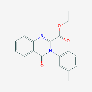 molecular formula C18H16N2O3 B375873 Ethyl 3-(3-methylphenyl)-4-oxo-3,4-dihydroquinazoline-2-carboxylate 
