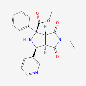 molecular formula C21H21N3O4 B3758783 methyl (1S,3S,3aS,6aR)-5-ethyl-4,6-dioxo-3-phenyl-1-pyridin-3-yl-1,2,3a,6a-tetrahydropyrrolo[3,4-c]pyrrole-3-carboxylate 