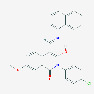 2-(4-chlorophenyl)-7-methoxy-4-[(1-naphthylamino)methylene]-1,3(2H,4H)-isoquinolinedione