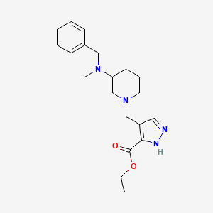 molecular formula C20H28N4O2 B3759067 ethyl 4-({3-[benzyl(methyl)amino]-1-piperidinyl}methyl)-1H-pyrazole-3-carboxylate 