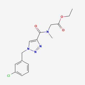 molecular formula C15H17ClN4O3 B3759197 Ethyl 2-[[1-[(3-chlorophenyl)methyl]triazole-4-carbonyl]-methylamino]acetate 