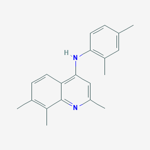 molecular formula C20H22N2 B375922 N-(2,4-dimethylphenyl)-2,7,8-trimethyl-4-quinolinamine 