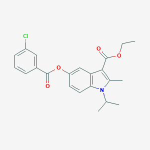 Ethyl 5-(3-chlorobenzoyl)oxy-2-methyl-1-propan-2-ylindole-3-carboxylate