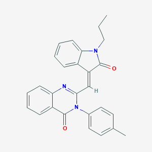 3-(4-methylphenyl)-2-[(2-oxo-1-propyl-1,2-dihydro-3H-indol-3-ylidene)methyl]-4(3H)-quinazolinone