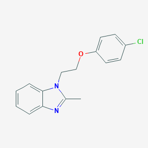 molecular formula C16H15ClN2O B375938 1-[2-(4-Chlorophenoxy)ethyl]-2-methylbenzimidazole CAS No. 309938-36-1