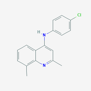 N-(4-chlorophenyl)-2,8-dimethylquinolin-4-amine