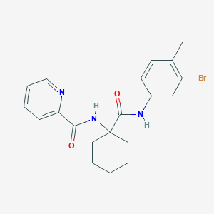 N-{1-[(3-bromo-4-methylanilino)carbonyl]cyclohexyl}-2-pyridinecarboxamide