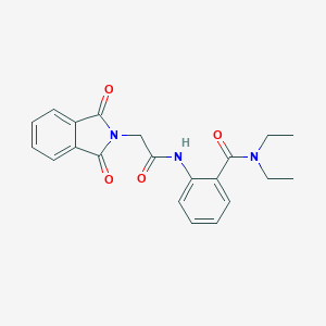 molecular formula C21H21N3O4 B375953 2-[[2-(1,3-dioxoisoindol-2-yl)acetyl]amino]-N,N-diethylbenzamide CAS No. 325831-50-3