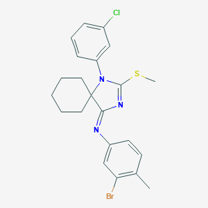 N-(3-bromo-4-methylphenyl)-N-[1-(3-chlorophenyl)-2-(methylsulfanyl)-1,3-diazaspiro[4.5]dec-2-en-4-ylidene]amine